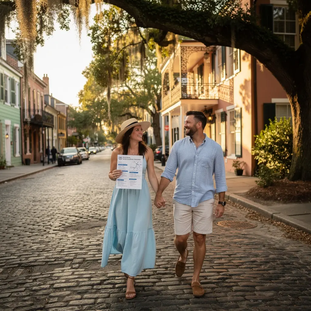 Автомобиль, припаркованный на смотровой площадке с захватывающим видом на горы.